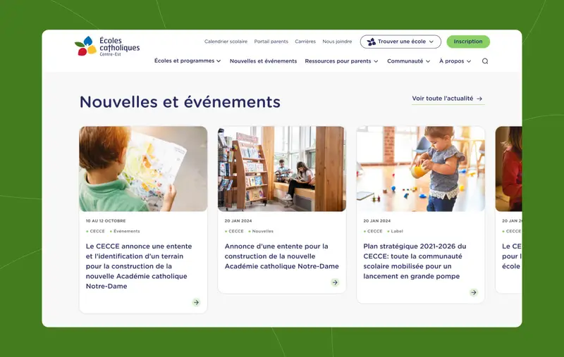 Capture d'écran du site CECCE