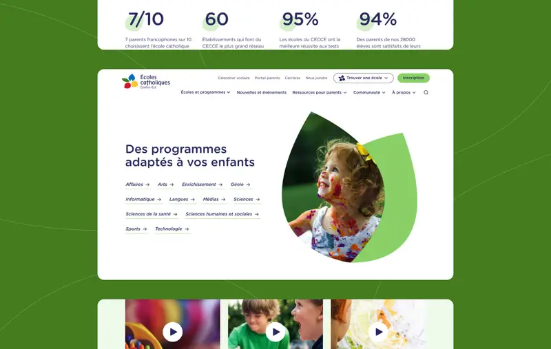 Capture d'écran du site CECCE