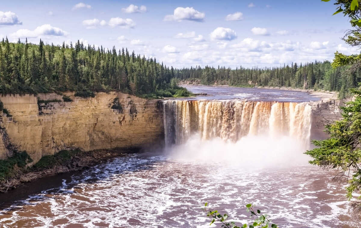 A dynamic waterfall landscape banner representing the NWTP