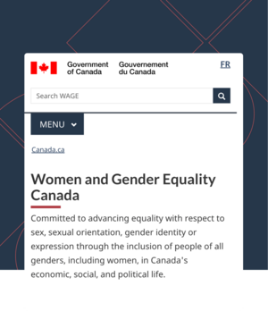 A graphic with the WAGE Canada front page