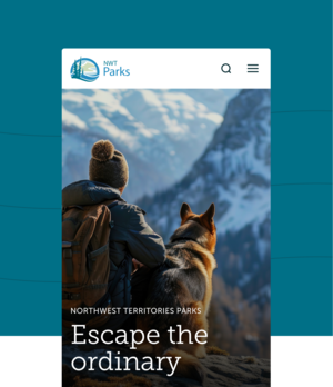 A showcase of the Northwest Territories Parks site representing the Territory's natural beauty