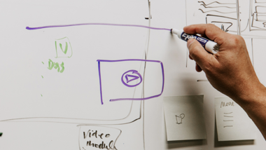 Drawing on whiteboard