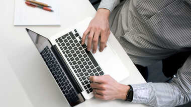 Person using the computer