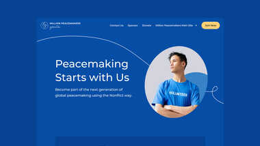 millionpeacemakers.org - Home Page Screenshot