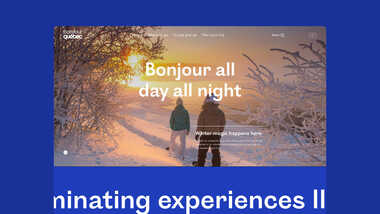 Bonjour Quebec website image