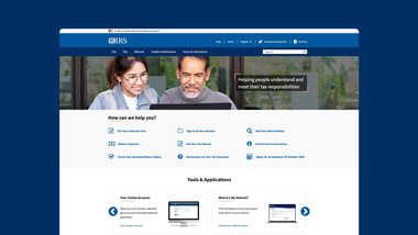 IRS gov website image
