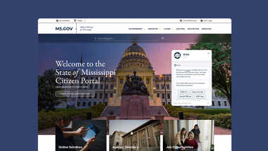 State of Mississippi website image